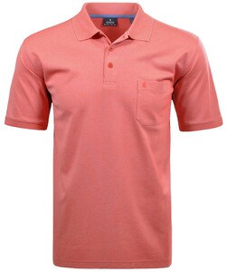 Ragman Softknit Poloshirt Breast Pocket Pima Cotton Mix Bright Red