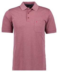 Ragman Softknit Poloshirt Breast Pocket Pima Cotton Mix Dark Vintage Red