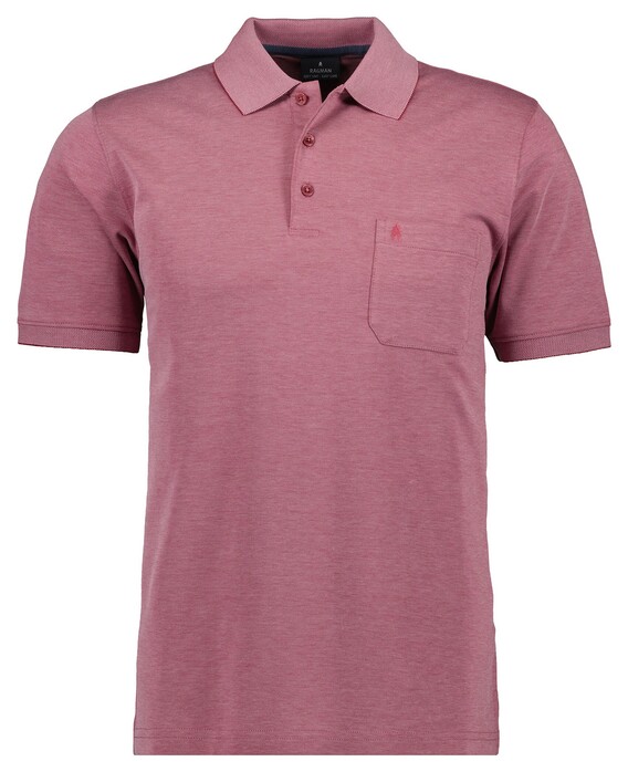 Ragman Softknit Poloshirt Breast Pocket Pima Cotton Mix Dark Vintage Red