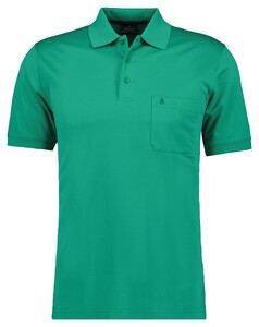 Ragman Softknit Poloshirt Breast Pocket Pima Cotton Mix Emerald Green