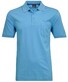 Ragman Softknit Poloshirt Breast Pocket Pima Cotton Mix Ibiza Blue