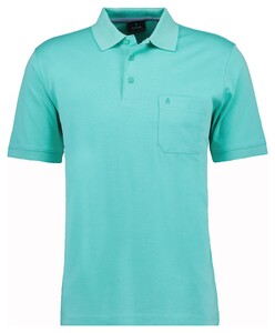 Ragman Softknit Poloshirt Breast Pocket Pima Cotton Mix Light Jade