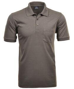 Ragman Softknit Poloshirt Breast Pocket Pima Cotton Mix Macchiato
