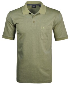 Ragman Softknit Poloshirt Breast Pocket Pima Cotton Mix Maisgeel