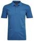 Ragman Softknit Poloshirt Breast Pocket Pima Cotton Mix Midden Blauw Melange