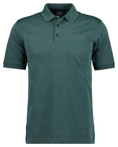 Ragman Softknit Poloshirt Breast Pocket Pima Cotton Mix Mosgroen