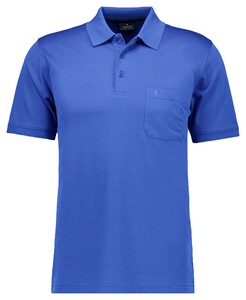 Ragman Softknit Poloshirt Breast Pocket Pima Cotton Mix Royal Blue