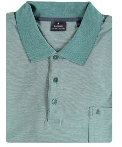 Ragman Softknit Poloshirt Breast Pocket Pima Cotton Mix Sage Green