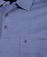 Ragman Softknit Poloshirt Breast Pocket Pima Cotton Mix Turquoise Blue Melange
