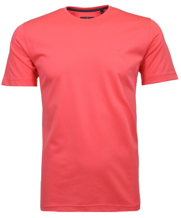 Ragman Softknit Round Neck T-Shirt Bright Pink