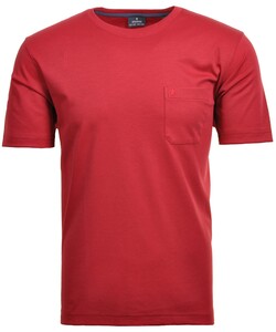 Ragman Softknit Uni Easy Care Round Neck Breast Pocket T-Shirt Aardbei