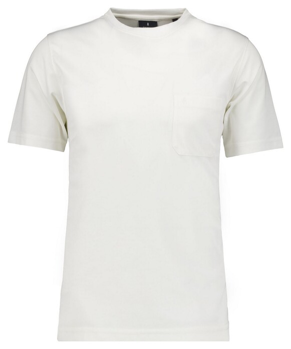 Ragman Softknit Uni Easy Care Round Neck Breast Pocket T-Shirt Ecru
