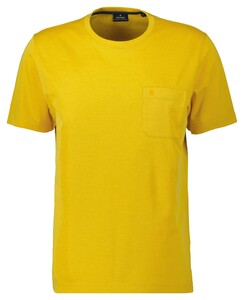 Ragman Softknit Uni Easy Care Round Neck Breast Pocket T-Shirt Fel Geel