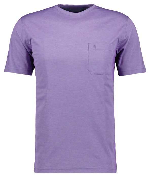 Ragman Softknit Uni Easy Care Round Neck Breast Pocket T-Shirt Lila