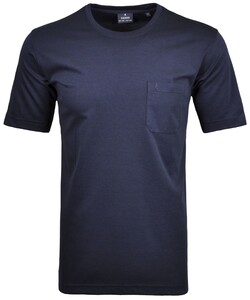 Ragman Softknit Uni Easy Care Round Neck Breast Pocket T-Shirt Marine