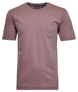 Ragman Softknit Uni Easy Care Round Neck Breast Pocket T-Shirt Vintage Red