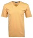 Ragman Softknit Uni Easy Care V-Neck T-Shirt Donker Geel