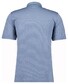 Ragman Softknit Zipper Fine Stripe Easy Care Polo Blauwgrijs