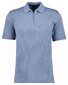 Ragman Softknit Zipper Fine Stripe Easy Care Polo Blauwgrijs