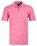 Ragman Softknit Zipper Fine Stripe Easy Care Polo Roze
