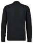 Ragman Solid Color Zip Cardigan College Collar Cotton Cashmere Vest Antraciet