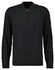 Ragman Solid Color Zip Cardigan College Collar Cotton Cashmere Vest Antraciet