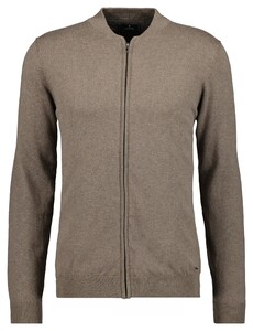 Ragman Solid Color Zip Cardigan College Collar Cotton Cashmere Vest Camel