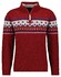 Ragman Stand Up Zip Collar Norwegian Style Pattern Trui Roestrood