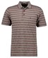Ragman Striped Polo Chestnut
