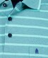 Ragman Striped Polo Emerald
