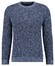 Ragman Structure Knit Pullover Roundneck Pullover Blue-Grey