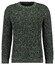 Ragman Structure Knit Pullover Roundneck Pullover Dark Green