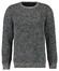 Ragman Structure Knit Pullover Roundneck Pullover Grey Melange