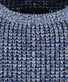 Ragman Structure Knit Pullover Roundneck Trui Blauw-Grijs