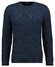 Ragman Structure Knit Pullover Roundneck Trui Blauw-Groen
