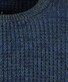 Ragman Structure Knit Pullover Roundneck Trui Blauw-Groen