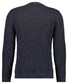 Ragman Structure Knit Pullover Roundneck Trui Bruin-Blauw