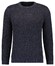 Ragman Structure Knit Pullover Roundneck Trui Bruin-Blauw
