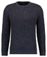 Ragman Structure Knit Pullover Roundneck Trui Bruin-Blauw