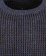 Ragman Structure Knit Pullover Roundneck Trui Bruin-Blauw