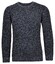 Ragman Structure Knit Pullover Roundneck Trui Donker Blauw-Grijs