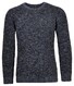 Ragman Structure Knit Pullover Roundneck Trui Donker Blauw-Grijs