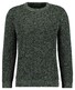 Ragman Structure Knit Pullover Roundneck Trui Donker Groen