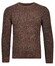 Ragman Structure Knit Pullover Roundneck Trui Groen-Beige