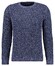 Ragman Structure Knit Pullover Roundneck Trui Night Blue-Grey