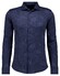 Ragman Subtle Jacquard Paisley Pattern Soft Knit Overhemd Marine