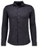 Ragman Subtle Jacquard Paisley Pattern Soft Knit Overhemd Zwart