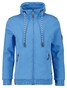 Ragman Summer Sweat Cardigan High Zip Multicolor Drawstring Vest Licht Blauw