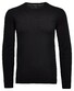 Ragman Supersoft Knit Pullover Knitted Elbow Patches Black