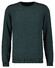 Ragman Supersoft Knit Pullover Knitted Elbow Patches Pullover Dark Green Melange